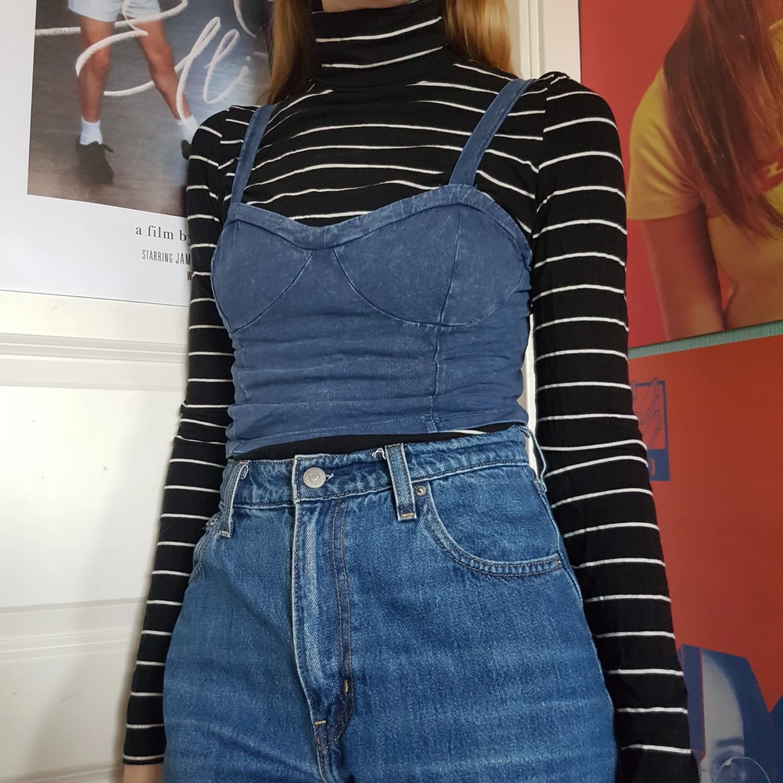 Blå croptop