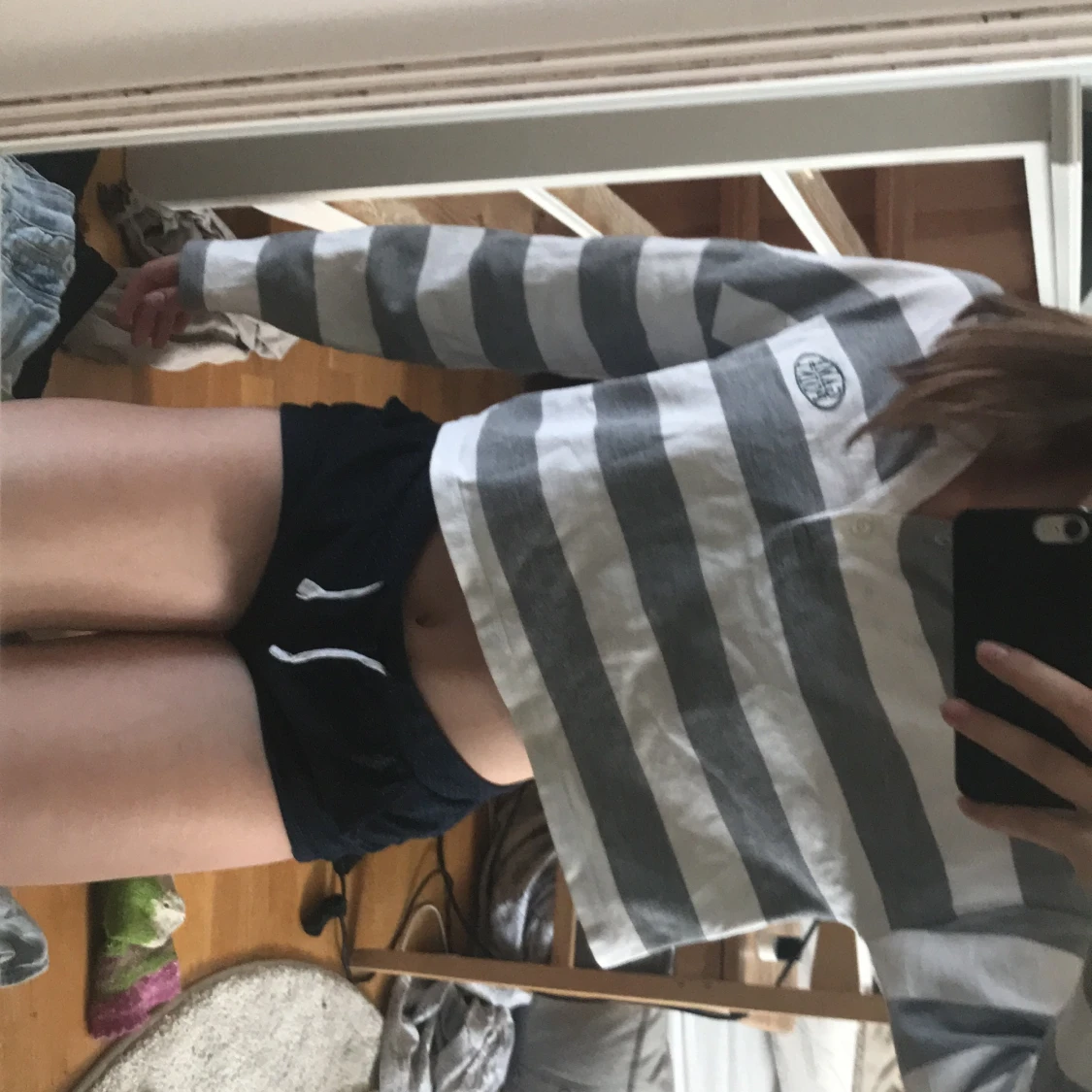 randig crop top från gina tricot  - 90