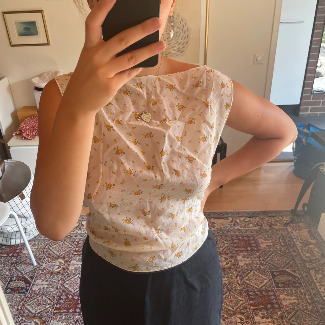 Blommigt linne från humana  - 90