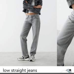 Lågmidjade gråa jeans från ginatricot. Är i jättebra skick men kommer inte till användning lika ofta längre. Nypris 500kr