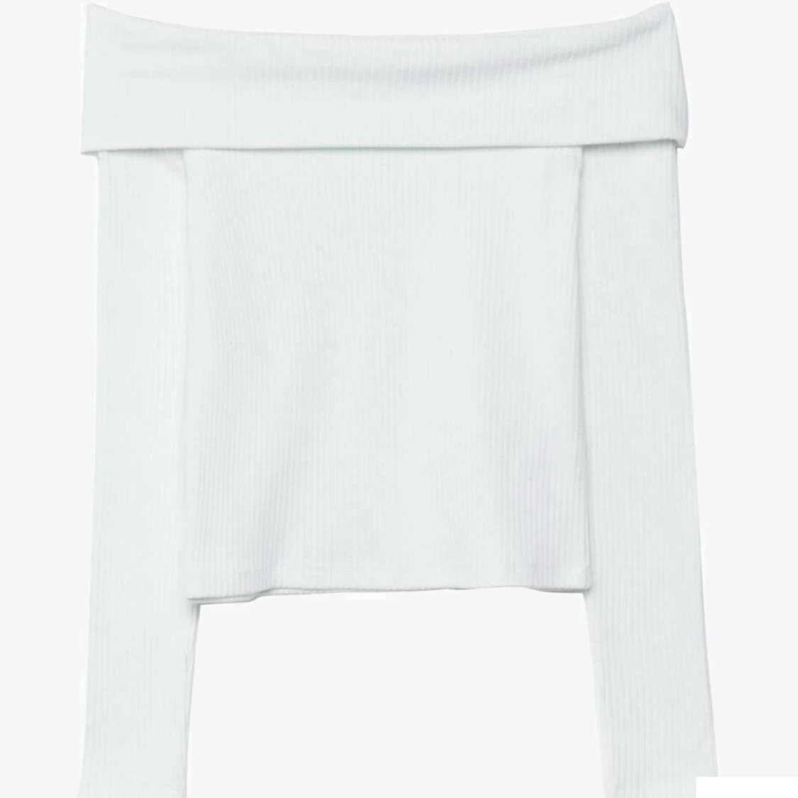 Off shoulder tröja vit
