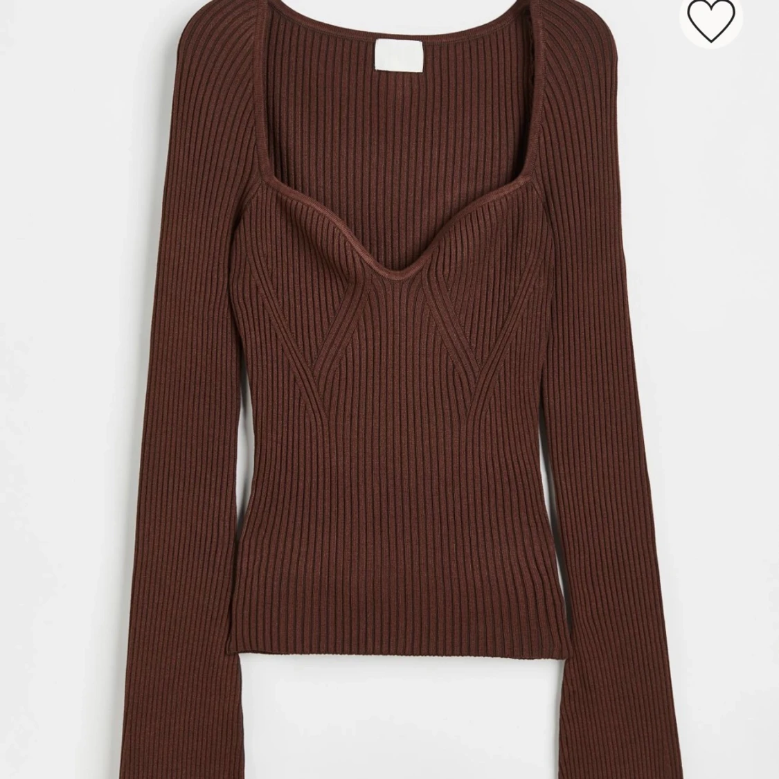 Stickad brun topp från H&M
