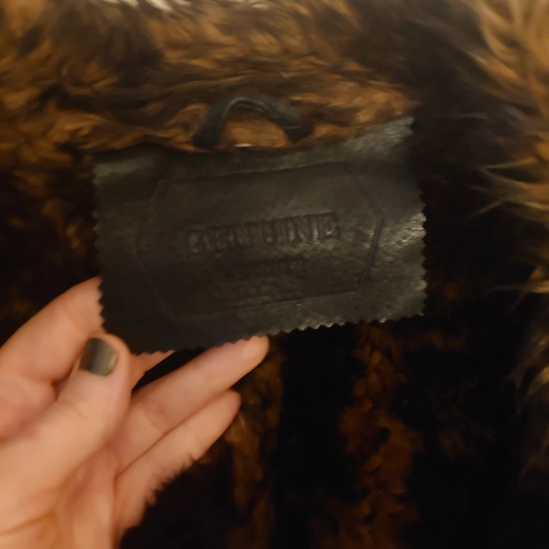 Kappa av äkta läder ( - 91