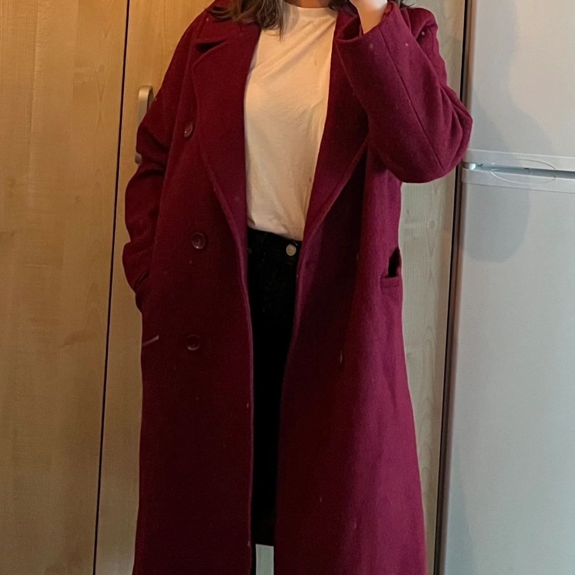 Vinröd kappa från NA-KD strl 34