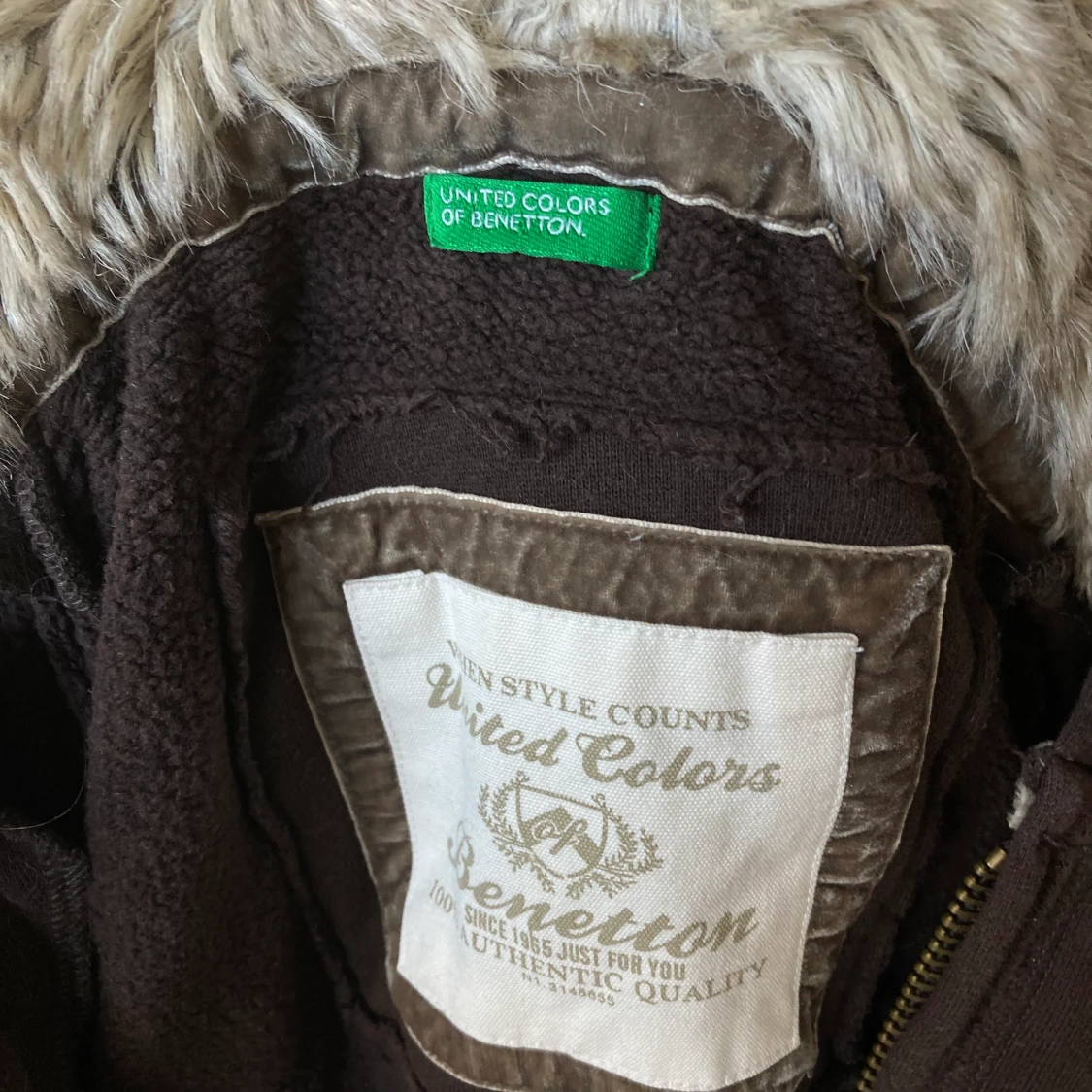 Hoodie med päls - 90