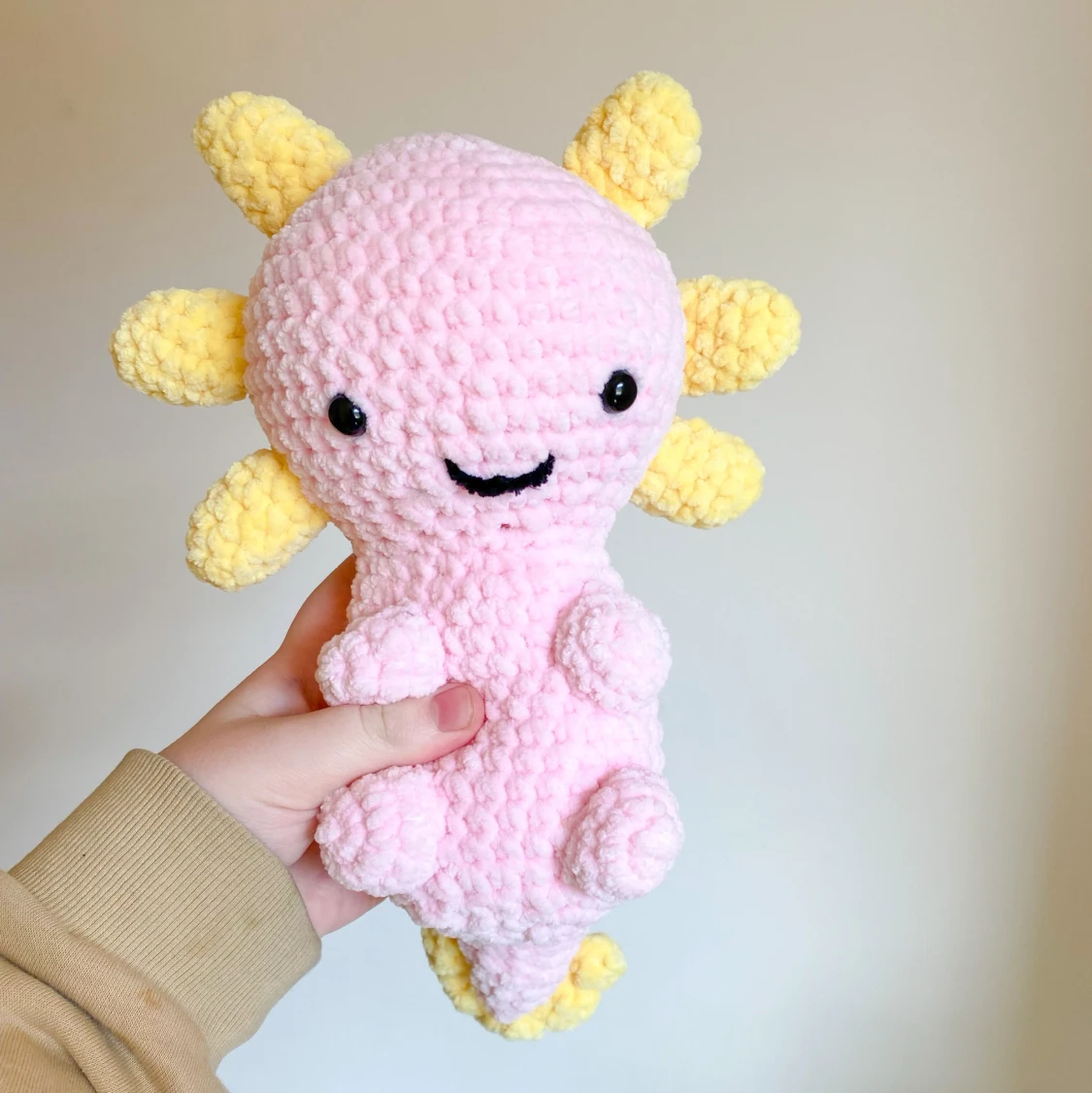 Virkad axolotl đ Mjuk och gullig!