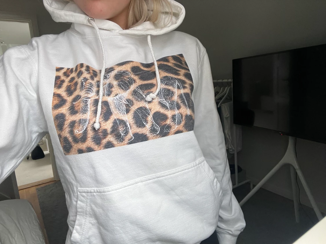 Hoodie med tryck strl S - 90