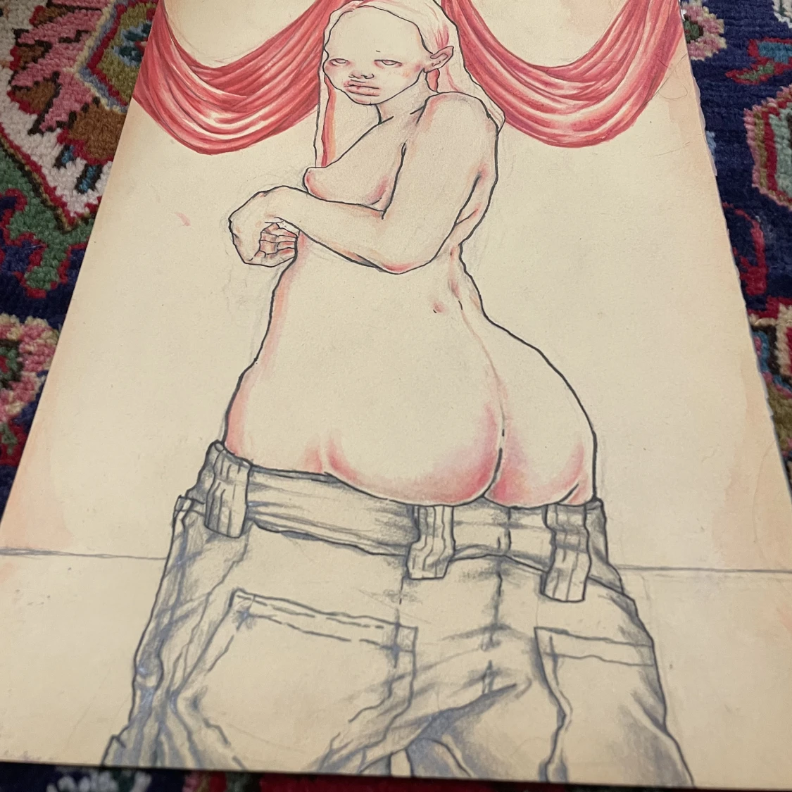 girl in jeans 30x40cm - 25