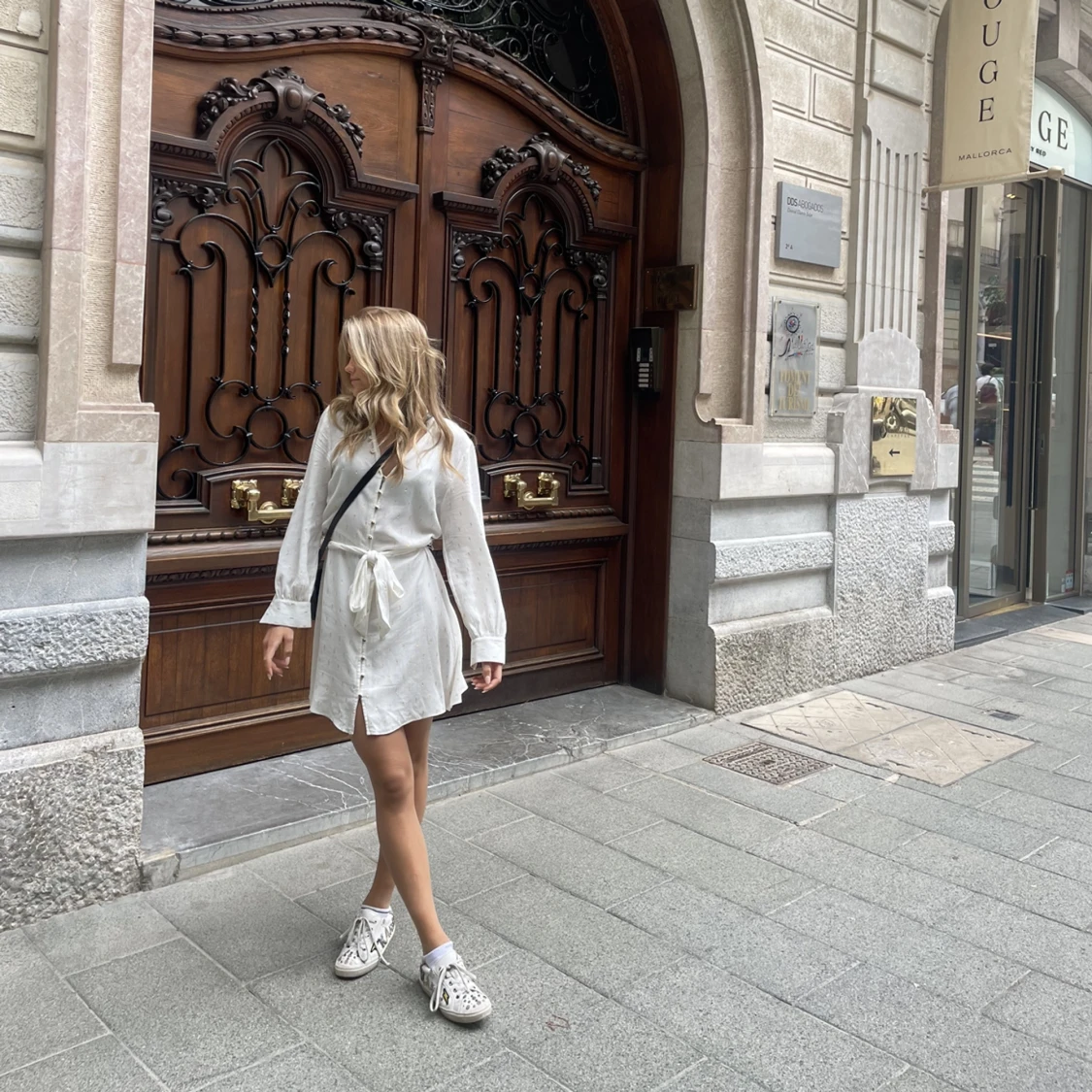 Supersöt vit klänning❤️ - 90