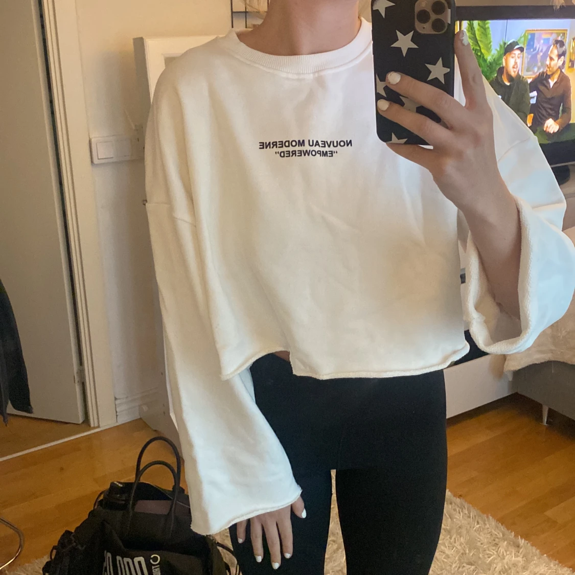 Sweatshirt med tryck - 91