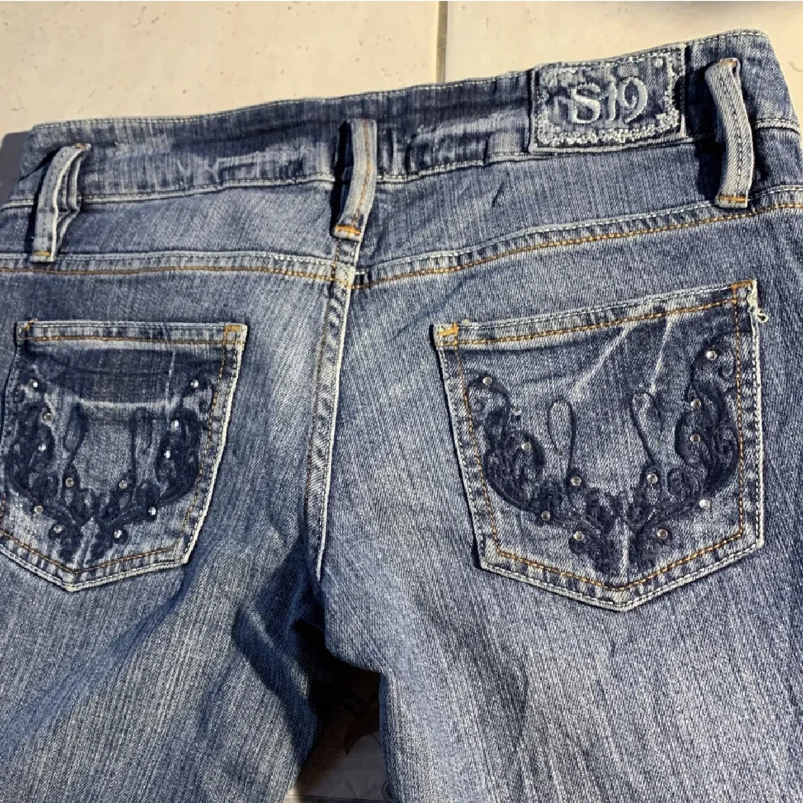 Lågmidjade bootcut jeans - 91