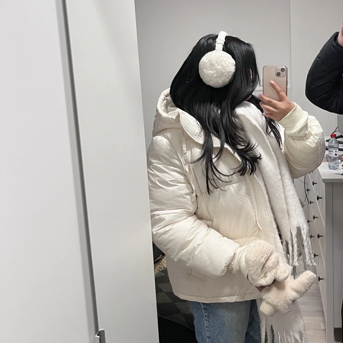 Vit puffer jacka från H&M - 90