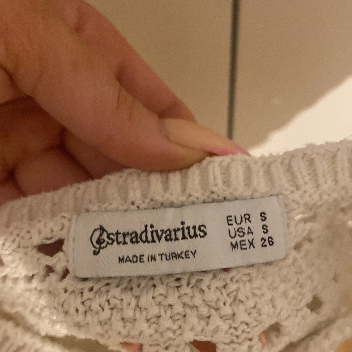 Vitt virkat linne - 90