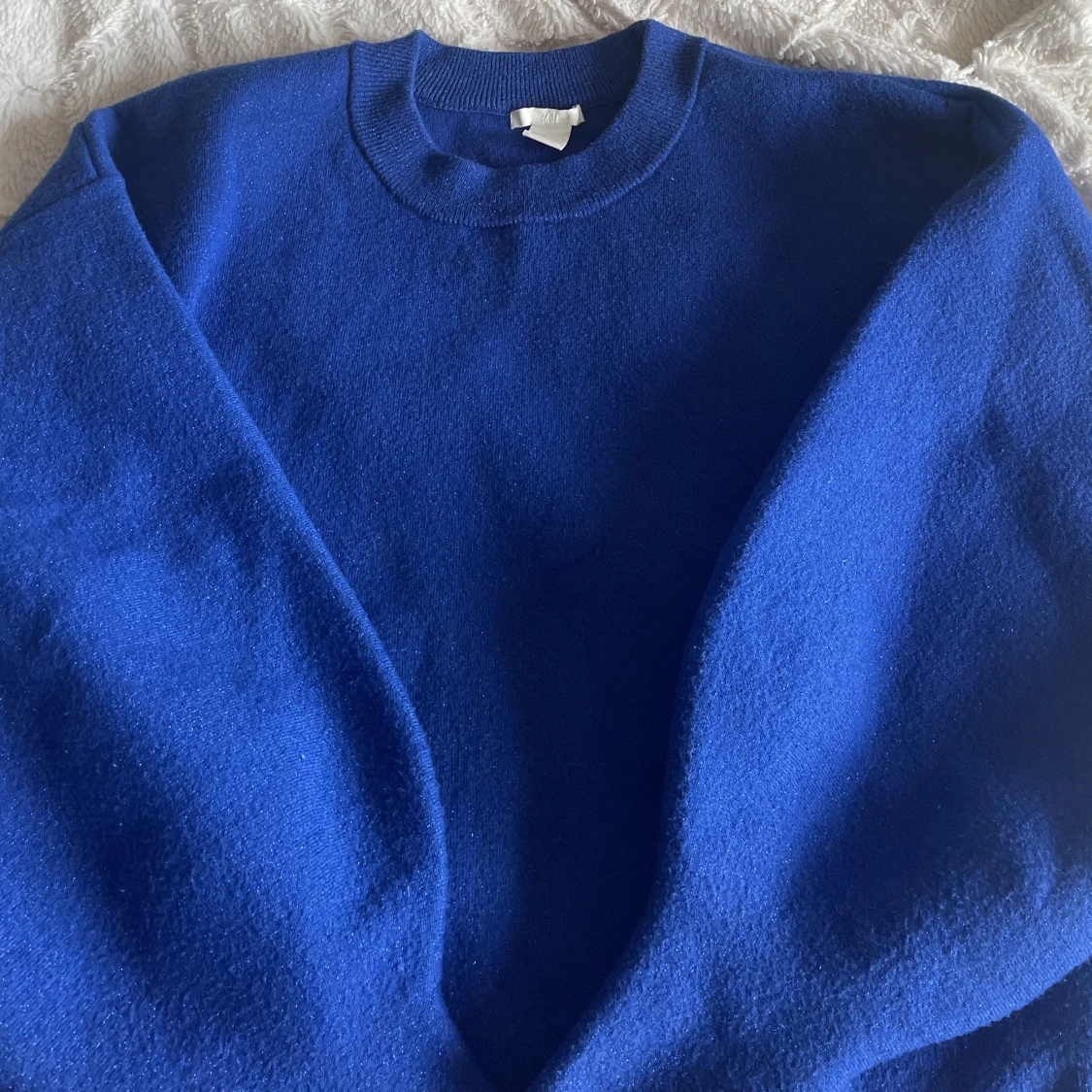 Blå stickad tröja 💙 - 91