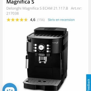 Espressomaskin  - Säljer denna i bra skick. Den behöver ändas reggöras med rengörings tabletter. Ny pris 3190kr mitt pris 1500kr.