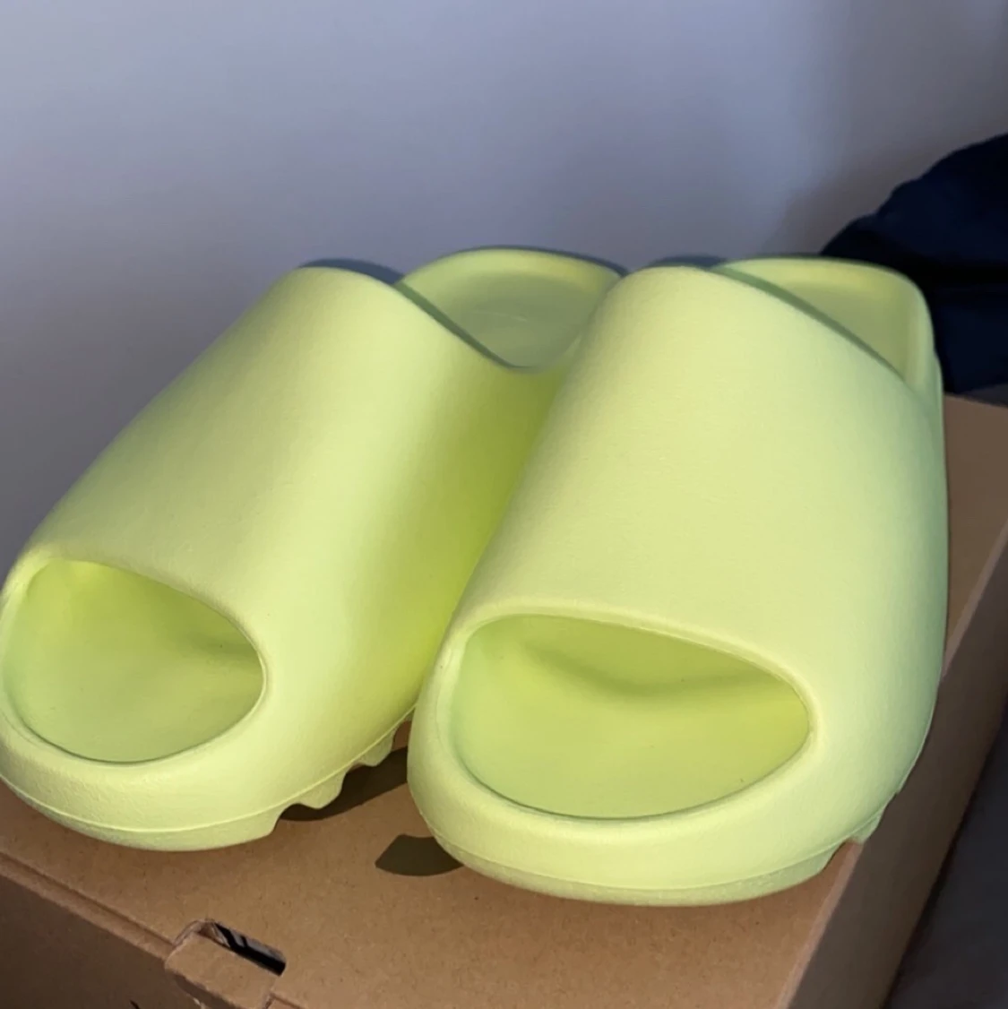 Yeezy slides green