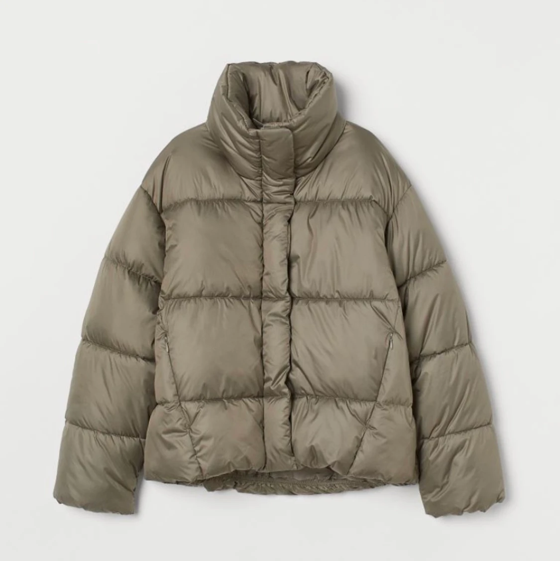 Grågrön pufferjacket - 90