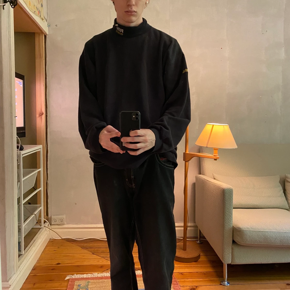 Svart polotröja - 90