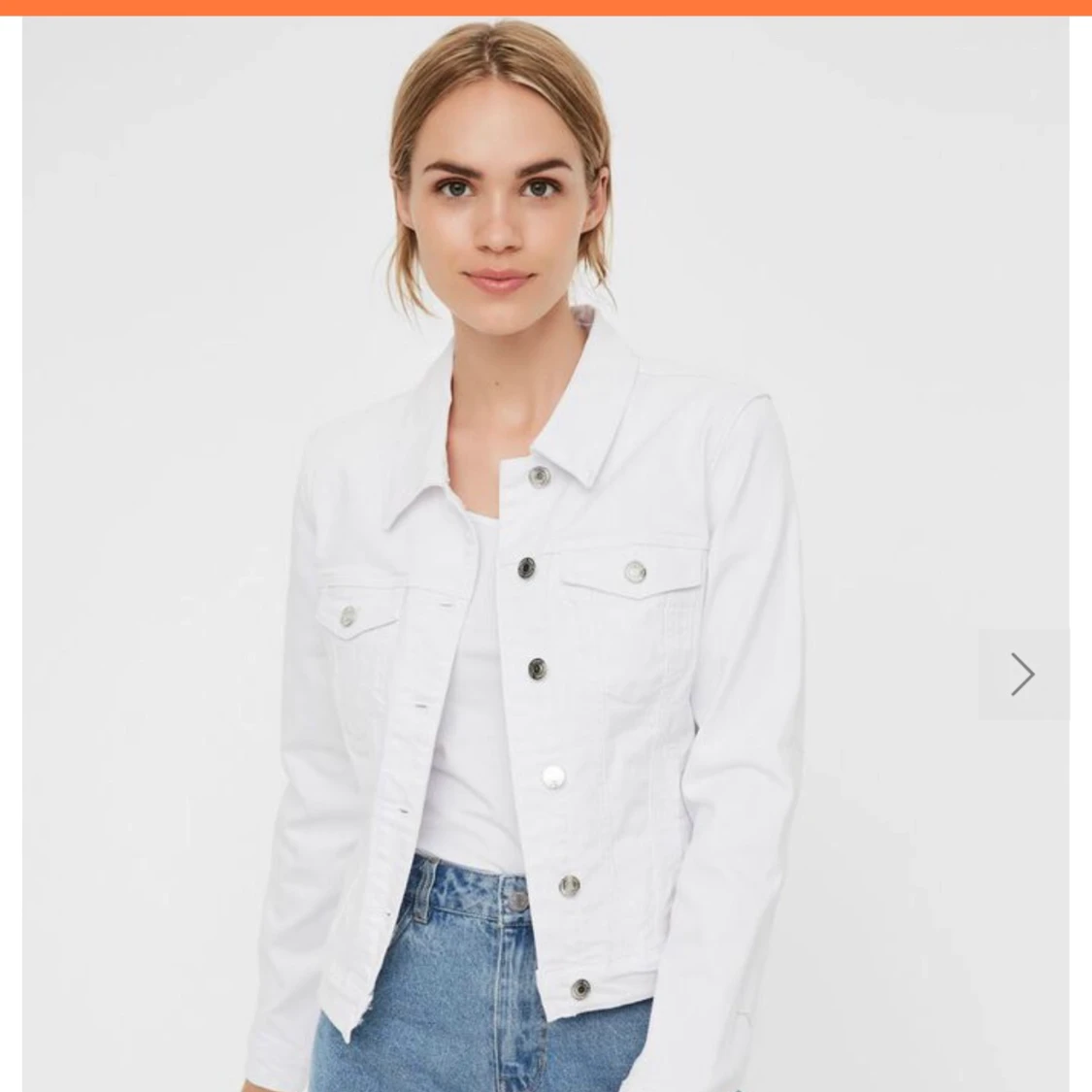 Vero Moda, vit jeansjacka, strl S