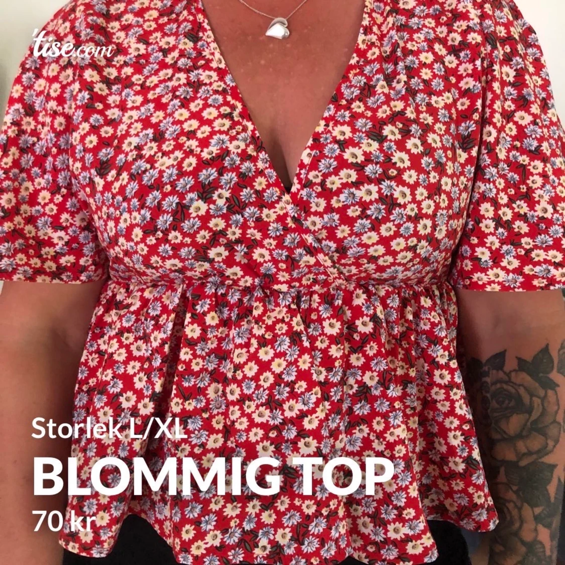 Blommig top