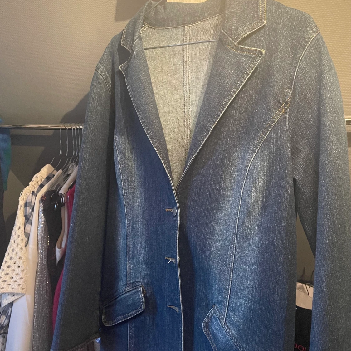 Vintage jeanskavaj - 90