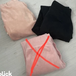 Byxor  - Byxor som e som e typ som nya dom rosa har gått sönder lite uppe i middagen där smörerna sitter skickar bild när ni är intresserad sänker självklart priset lite på dom ❤️