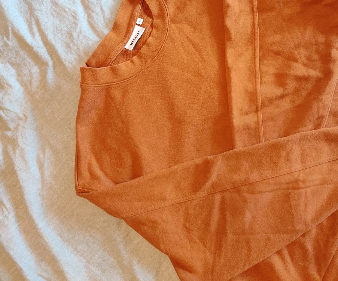Rostorange Collegetröja- Weekday - 90