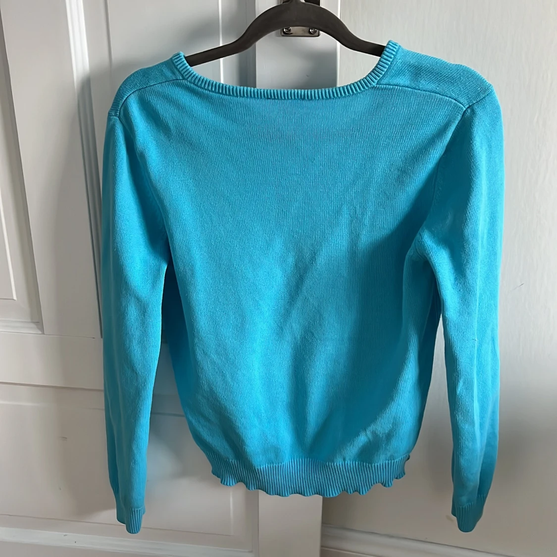 Blå v-ringad tröja, Gant - 91