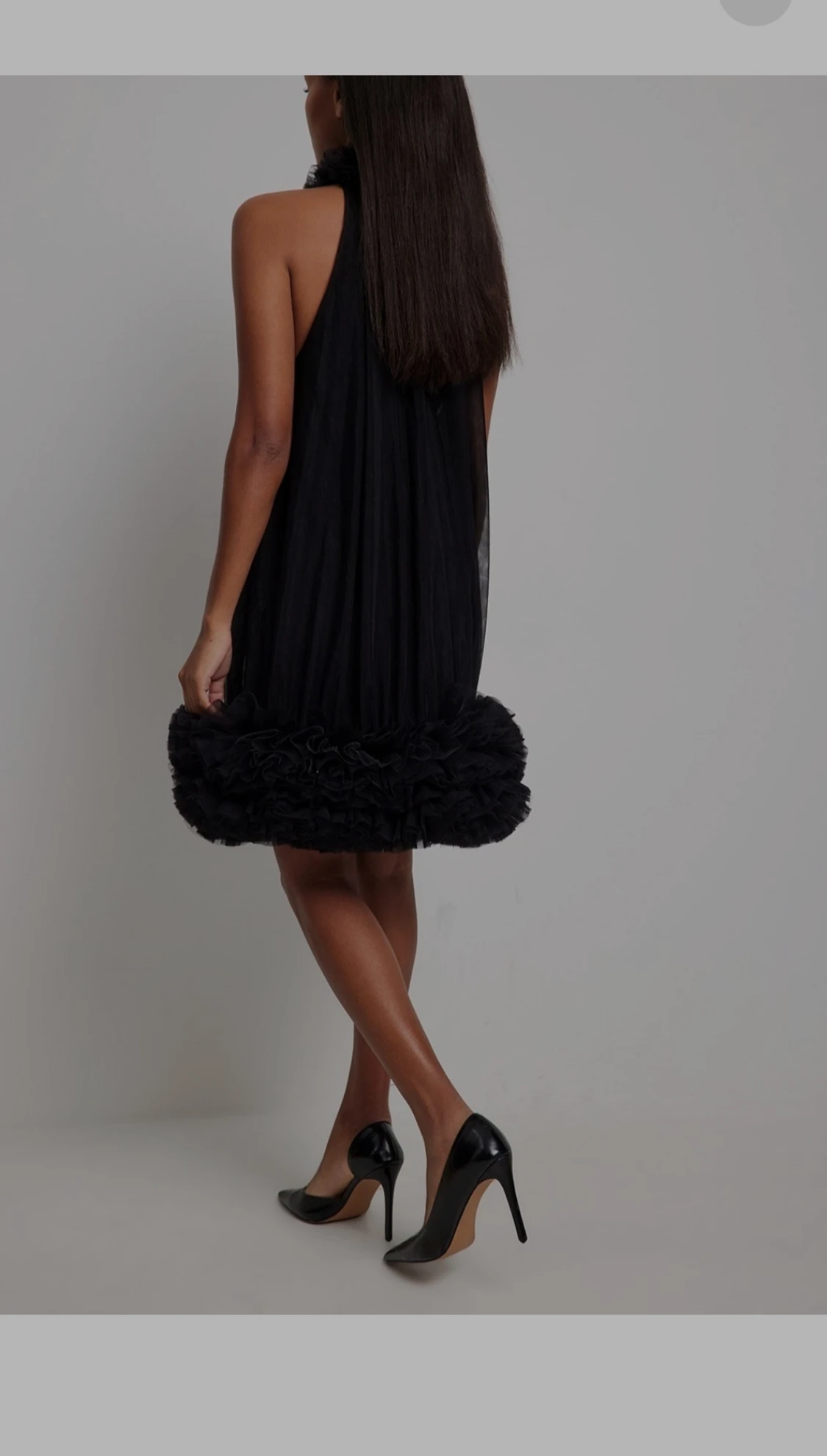 Tulle Detail Mini Dress - 90