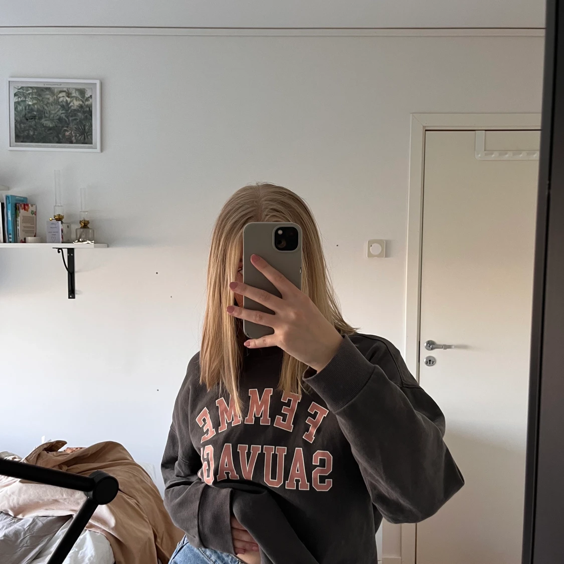 Grå sweatshirt