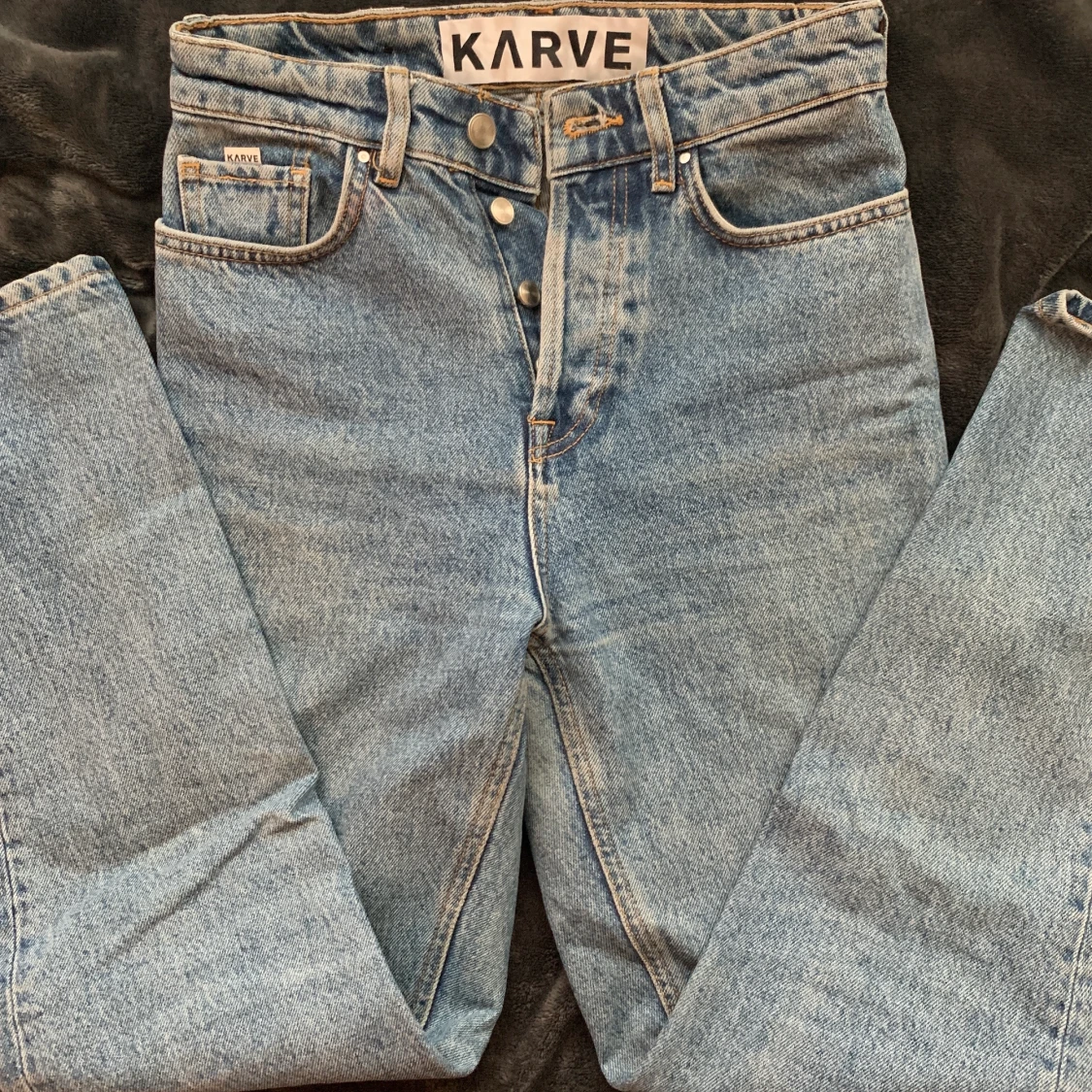 karve jeans girlfriend high, strl. xs