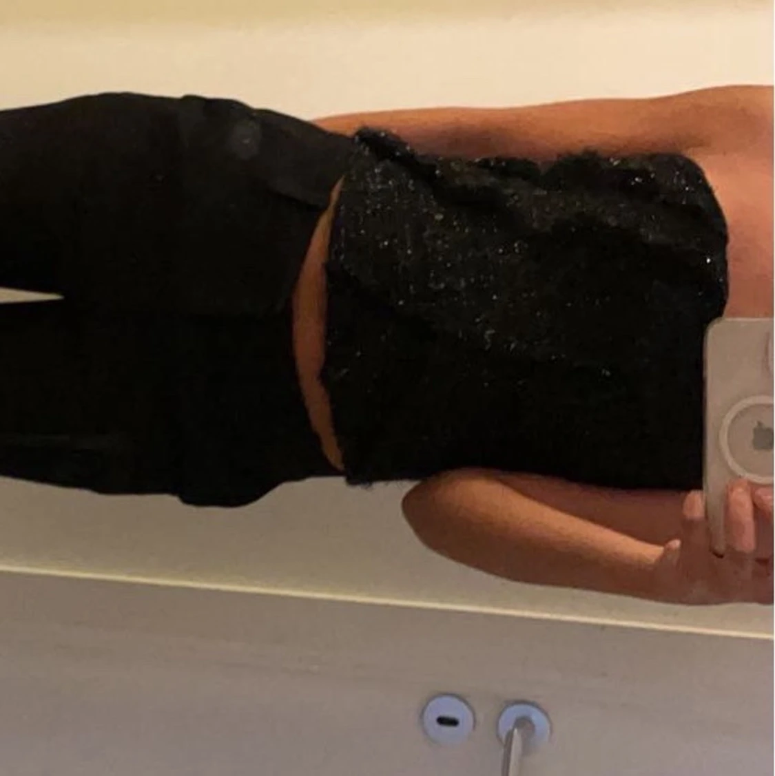 Svart glittertopp - 91