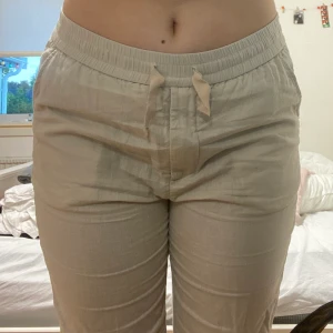 Linne byxor  - Beige linne byxor
