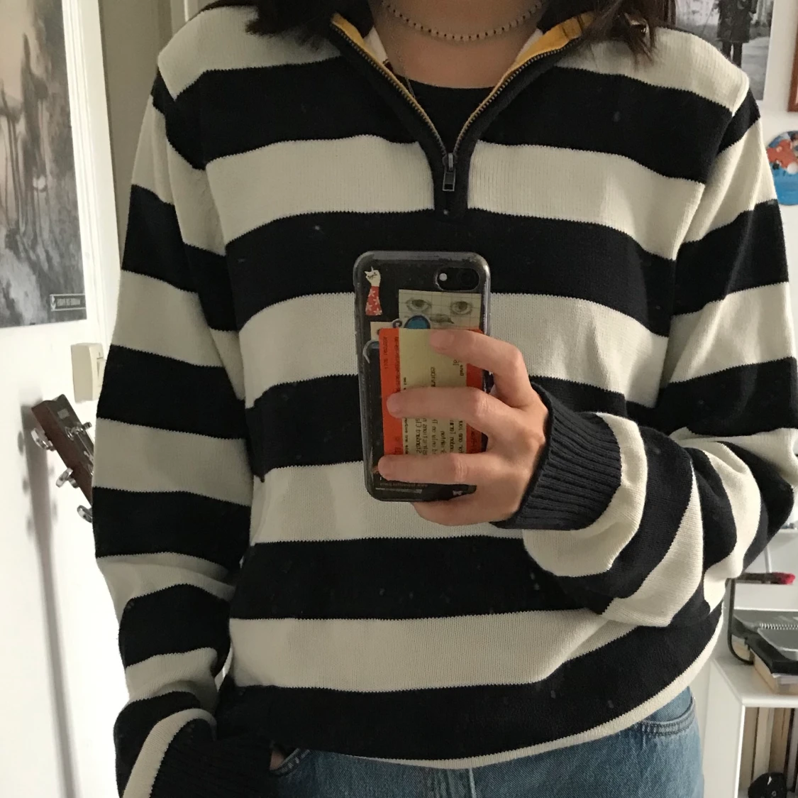 Blårandig tröja - 91