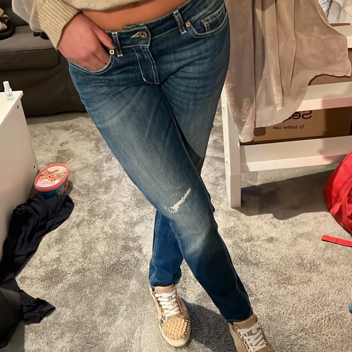 Lågmidjade dondup jeans