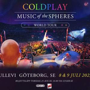 Hej jag har råkat köpa två biljetter för mycket till Coldplay konserten 08/07/2023. Säljer dessa för 4000kr tillsammans och inte för sig. Båda biljetterna är sittplatser bredvid varandra. Mer information i dm 