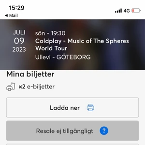 COLDPLAY SLUTSÅLDA konsertbiljetter 2 stycken!!!! - Coldplay biljetter 9 juli, Ullevi 19.30. Sittplatser brevidvarandra. 1500kr för båda biljetterna! Biljetterna skickas i mail och sms❤️