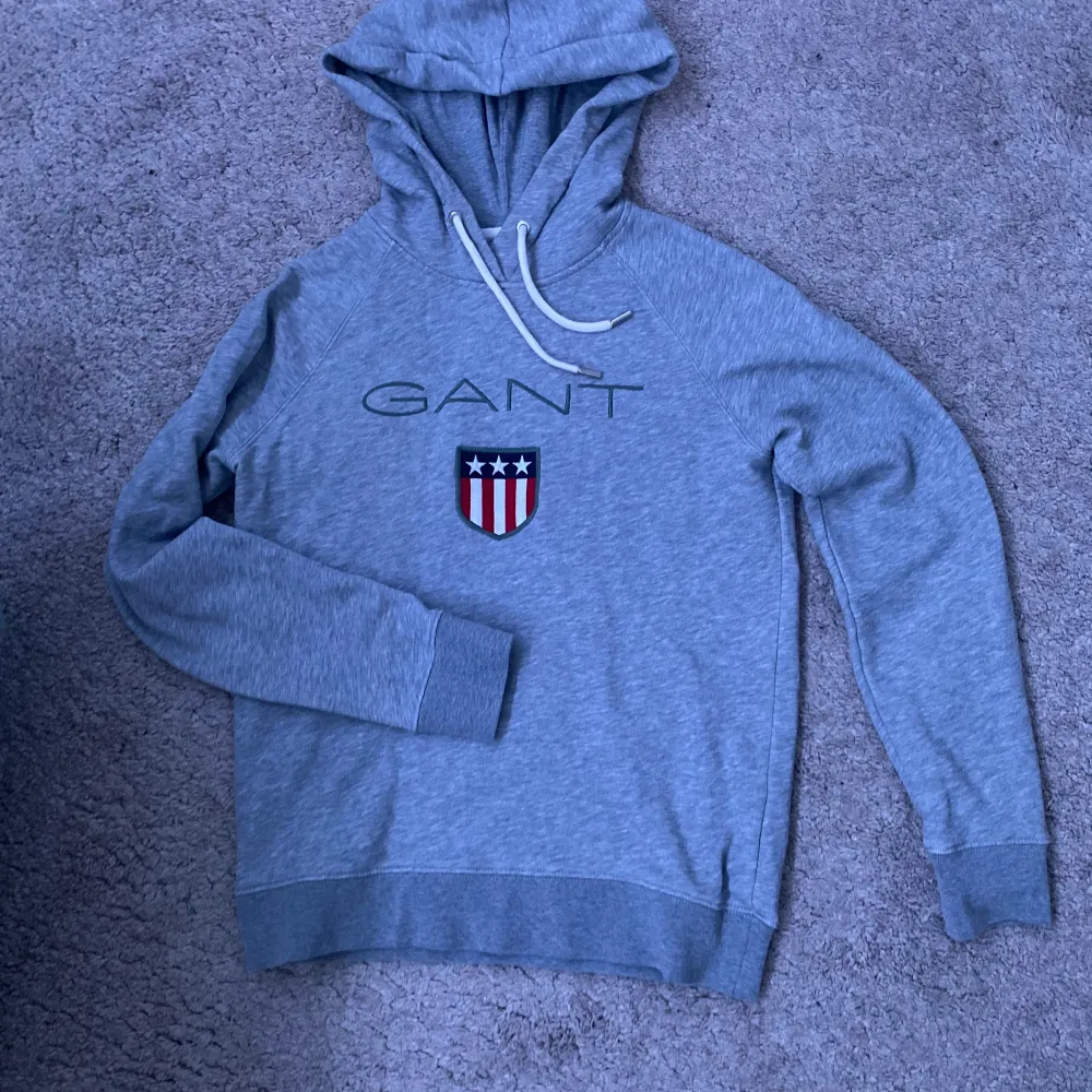 Jättefin hoodie från Gant! Sparsamt använd så den är som ny🤍. Hoodies.