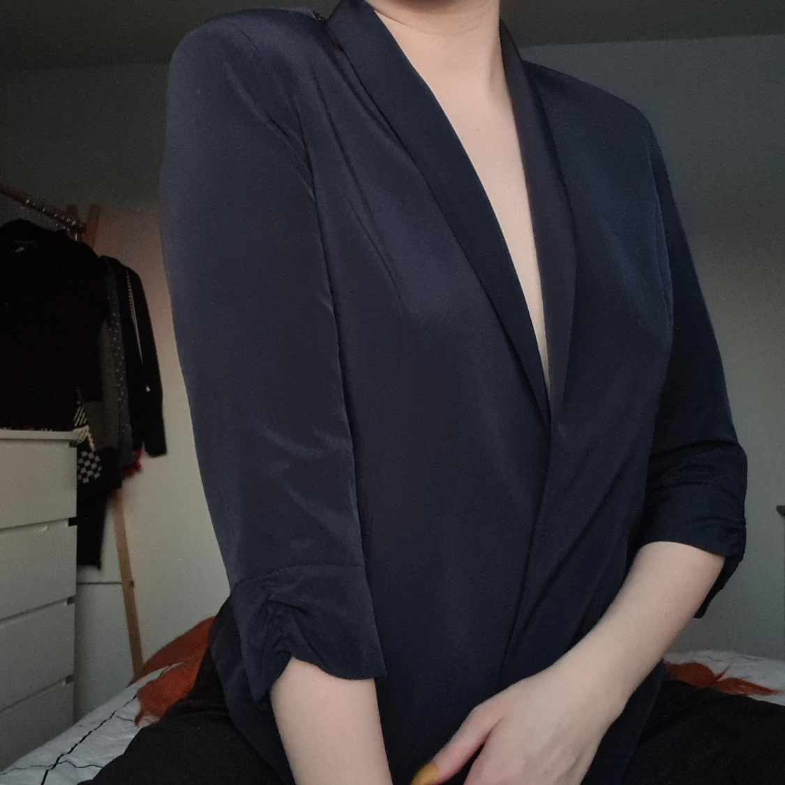 Kavaj med öppen rygg