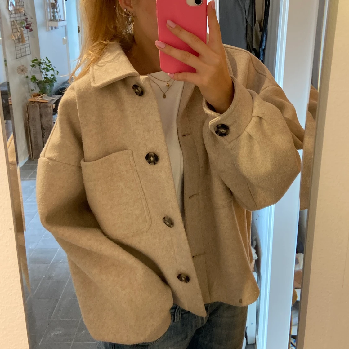 Nakd beige kort kappa - 90