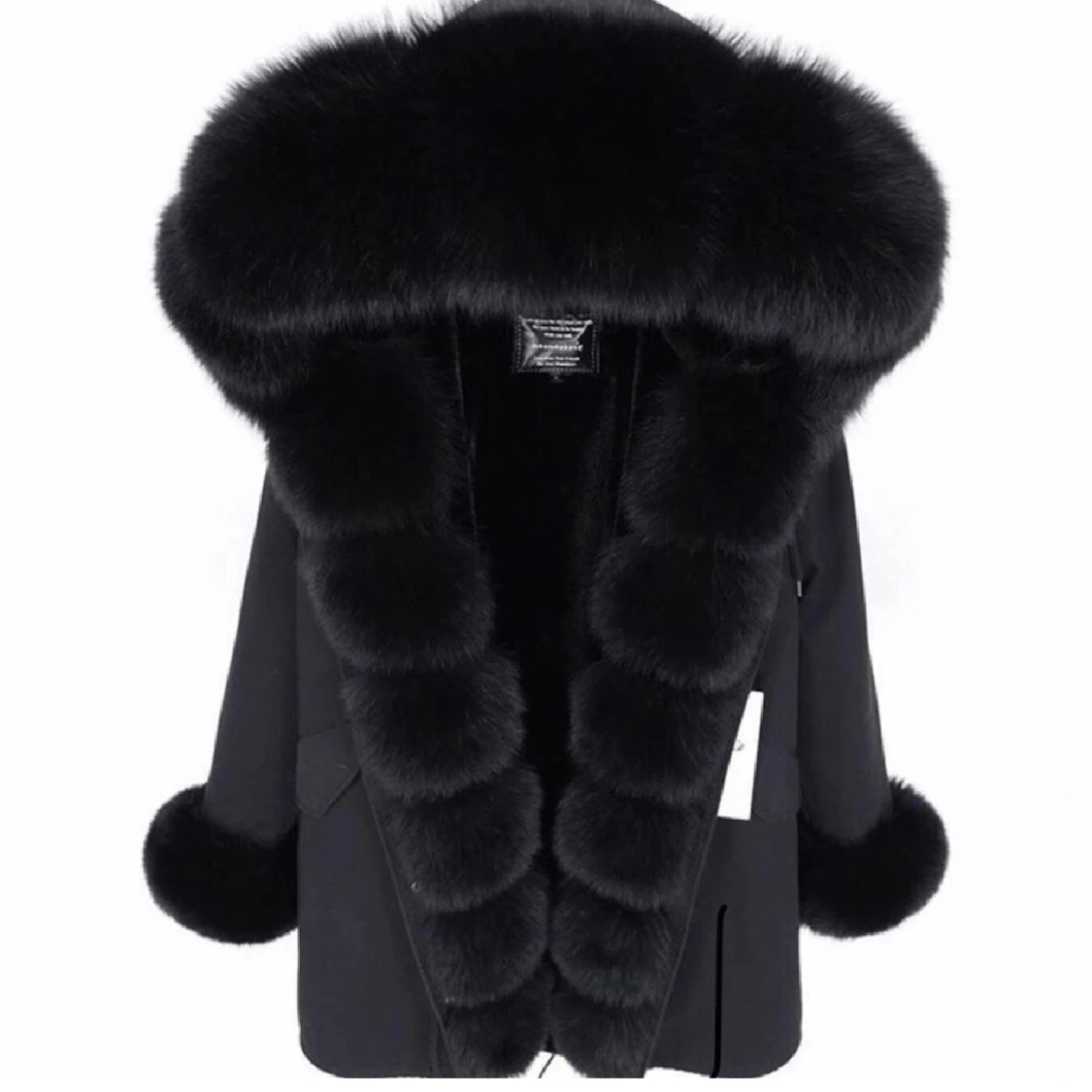 Oanvänd äkta pälsjacka