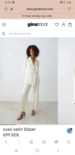 satin blazer  - Helt ny med prislappen kvar. Nypris är 699kr. Slutsåld idag på hemsidan 
