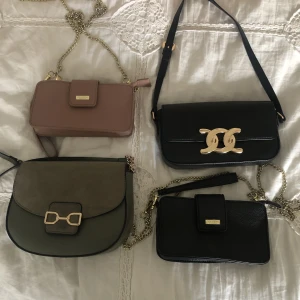 Väskor  - Fina väskor , rosa Don Donna 80 kr , svart med guld ( helt ny ) 100 kr (HM) grön 70 kr (HM) svart Don Donna 80 kr ! Alla för 200 kr  