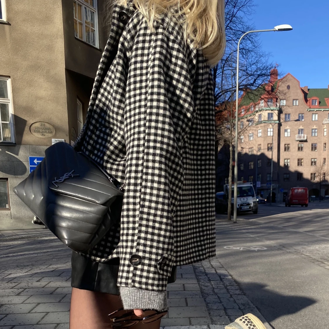 Kort rutig kappa - 91