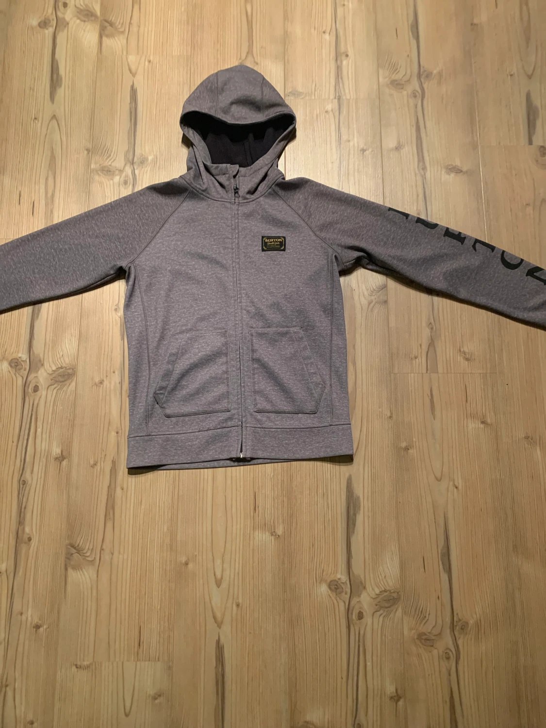 Grå Burton zip hoodie 