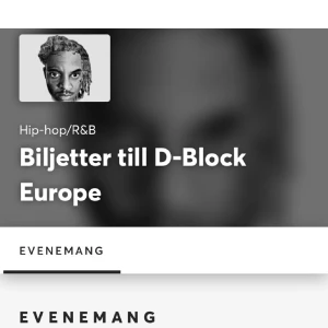 D-block europe  - Säljer 2 st d-block europe biljetter! 1st: 550kr 2st:950kr