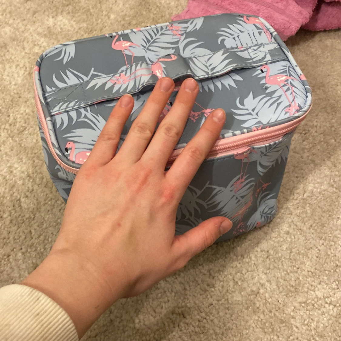  en stor Necessär med flamingos på - 90