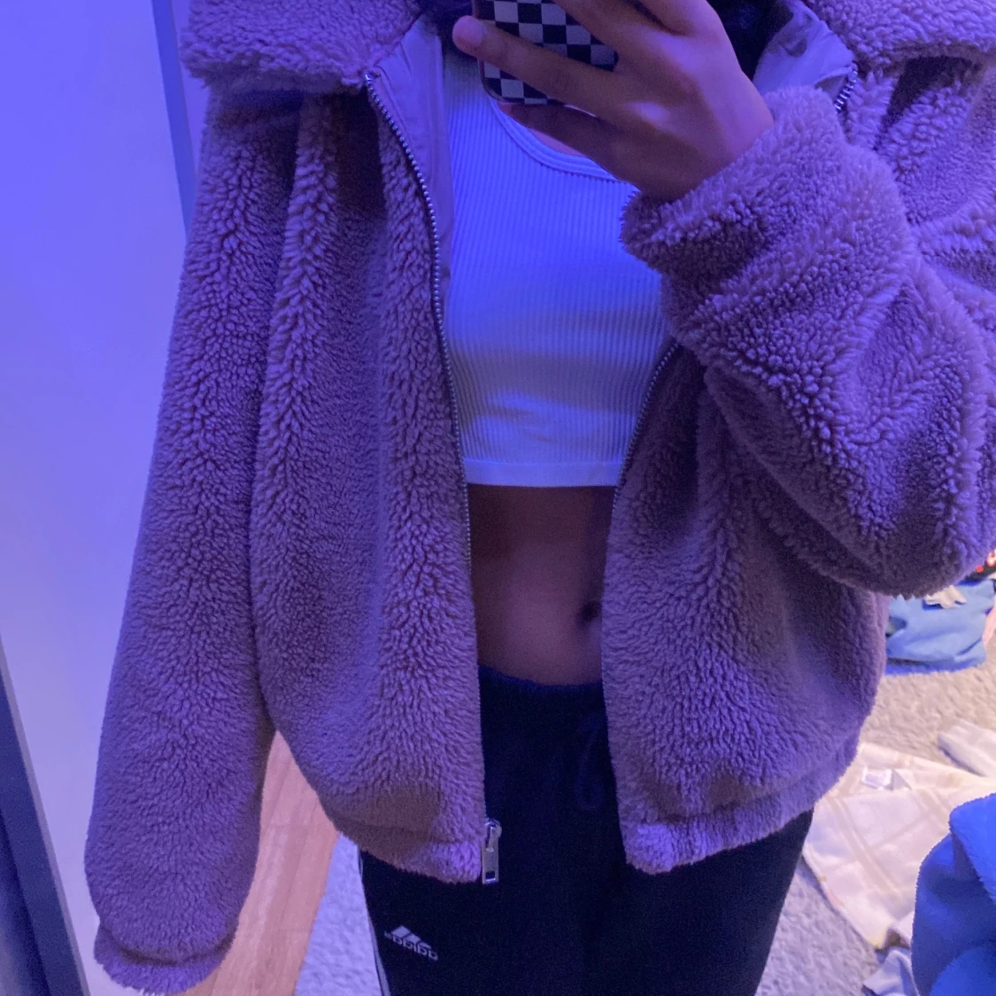 Brun pälsjacka storlek M