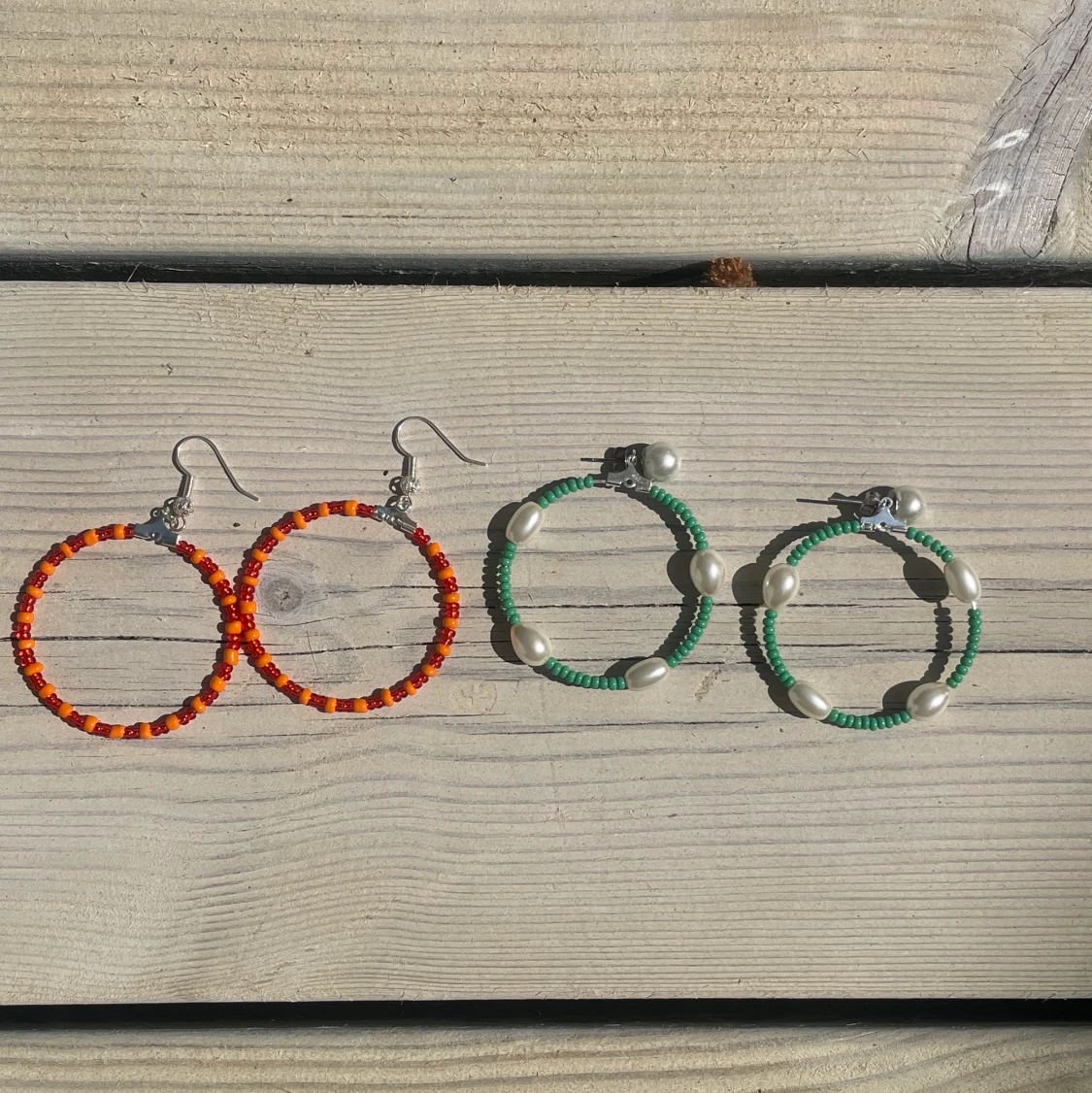 Egengjorda örhängen 