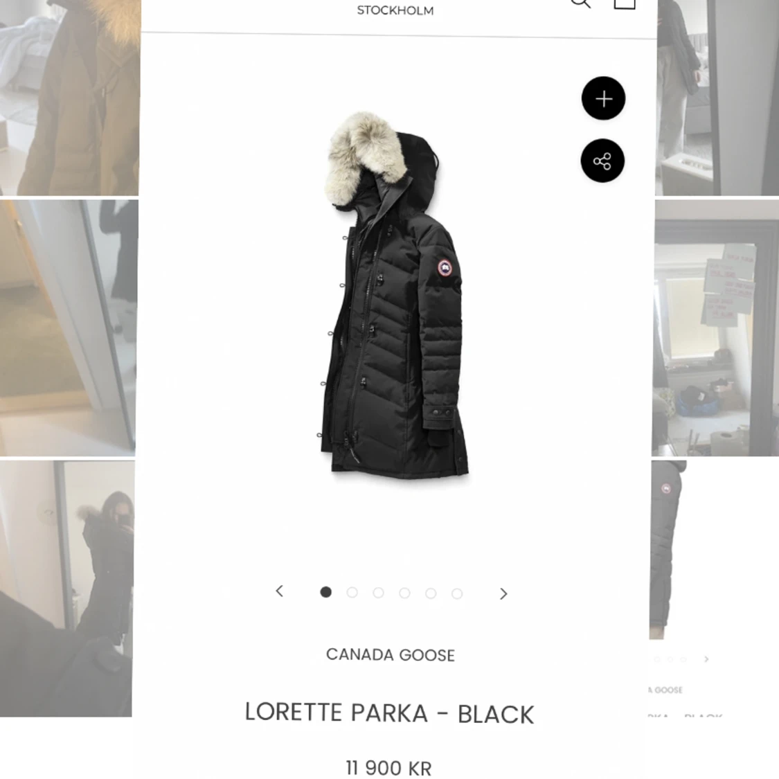 Canada goose med svart märke